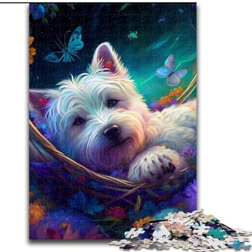 1000-teiliges Puzzle für Erwachsene, schöner West Highland Terrier, 1000-teiliges Puzzle-Geschenk, anspruchsvolles Denkspiel für Teenager, perfekt als Heimdekoration oder Geschenk (Größe 38x26cm) 1000-teiliges Puzzle für Erwachsene, schöner West Highland Terrier, 1000-teiliges Puzzle-Geschenk, anspruchsvolles Denkspiel für Teenager, perfekt als Heimdekoration oder Geschenk (Größe 38x26cm) von WGLINGX