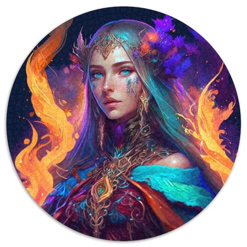 1000-teiliges Puzzle für Erwachsene, schöner Zauberer, runde Papppuzzles, interaktives Familienspiel, Denksportaufgabe, Geschenk, Lernspielzeug (67,5 x 67,5 cm) von WGLINGX