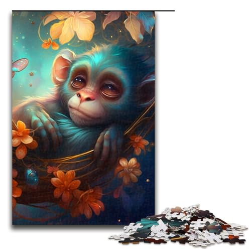 1000-teiliges Puzzle für Erwachsene, schönes Affenspielzeug, intellektuelles Spiel, Herausforderung für die Gehirnintelligenz, süchtig machendes Spielzeug, 75 x 50 cm 1000-teiliges Puzzle für Erwachsene, schönes Affenspielzeug, intellektuelles Spiel, Herausforderung für die Gehirnintelligenz, süchtig machendes Spielzeug, 75 x 50 cm von WGLINGX