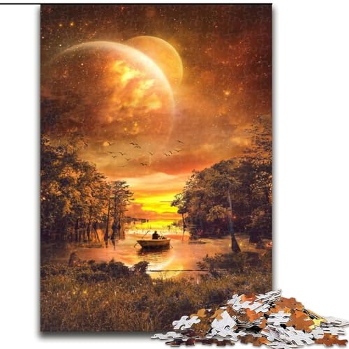 1000-teiliges Puzzle für Erwachsene, schwebendes Puzzle, 1000 Teile, anspruchsvolles Denkspiel für Teenager, perfekt als Heimdekoration oder Geschenk, Größe 50x75cm von WGLINGX