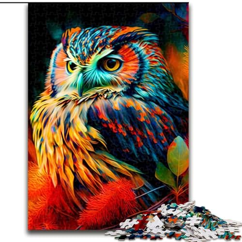 1000-teiliges Puzzle für Erwachsene, süße Eule, Puzzle für Erwachsene, 1000 Teile, Lernspielzeug, Größe 50x75cm von WGLINGX