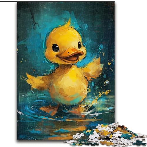1000-teiliges Puzzle für Erwachsene, süße kleine gelbe Ente, 1000-teiliges Puzzle für Erwachsene, Geburtstagsparty für Männer und Frauen (Größe 50x75cm) von WGLINGX