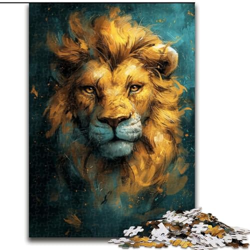 1000-teiliges Puzzle für Erwachsene, süßer Kleiner gelber Löwe, Puzzle für Erwachsene, 1000 Teile, Feiertage und Geburtstage (Größe 50x75cm) von WGLINGX