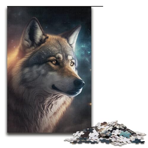 1000-teiliges Puzzle für Erwachsene, süßer Wolf, Babyspielzeug, Lernspiele, Stressabbau, Analyse und Logik (Größe 38 x 26 cm) von WGLINGX