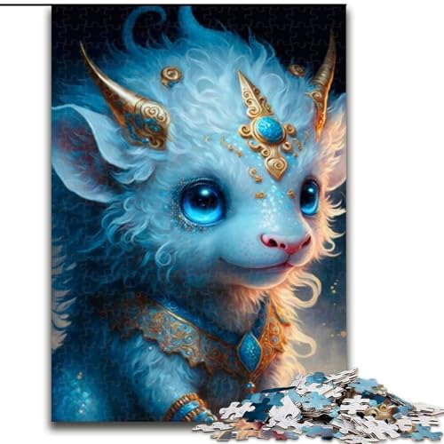 1000-teiliges Puzzle für Erwachsene, süßes Drachenbaby, Holzpuzzle, ideal für Büro, Schlafzimmer, Wohnzimmerdekoration (Größe 50x75cm) von WGLINGX