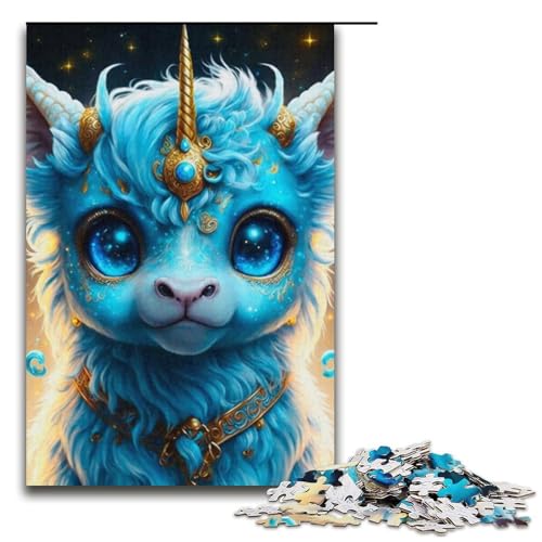 1000-teiliges Puzzle für Erwachsene, süßes Drachenbaby-Cartoon-Puzzle, tolles Geschenk für Spiele (Größe 38 x 26 cm) von WGLINGX