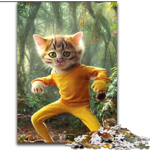 1000-teiliges Puzzle für Erwachsene, tanzende Katze, Holzpuzzle, Weihnachten oder Geburtstage, Größe 50x75cm 1000-teiliges Puzzle für Erwachsene, tanzende Katze, Holzpuzzle, Weihnachten oder Geburtstage, Größe 50x75cm von WGLINGX