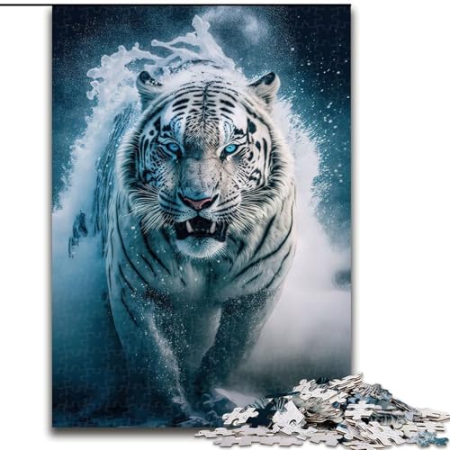 1000-teiliges Puzzle für Erwachsene, weißer Tiger, Holzpuzzle, herausfordernd und unterhaltsam, Familienaktivität, Größe 50x75cm 1000-teiliges Puzzle für Erwachsene, weißer Tiger, Holzpuzzle, herausfordernd und unterhaltsam, Familienaktivität, Größe 50x75cm von WGLINGX