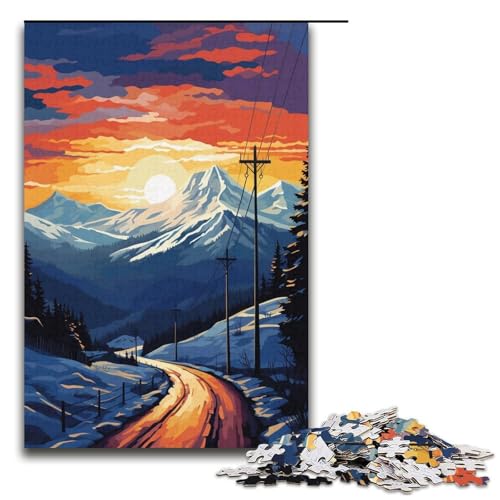 1000-teiliges Puzzle für Erwachsene, wunderschöne Aurora Borealis-Puzzlespiele, Spielzeuggeschenk, geeignet für Teenager ab 14 Jahren (Größe 38 x 26 cm) von WGLINGX