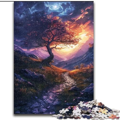 1000-teiliges Puzzle für Erwachsene, wunderschöne Berge, Holzpuzzle, anspruchsvolles Denkspiel für Teenager, Spaß für den Spieleabend mit der Familie (Größe 26x38cm) von WGLINGX