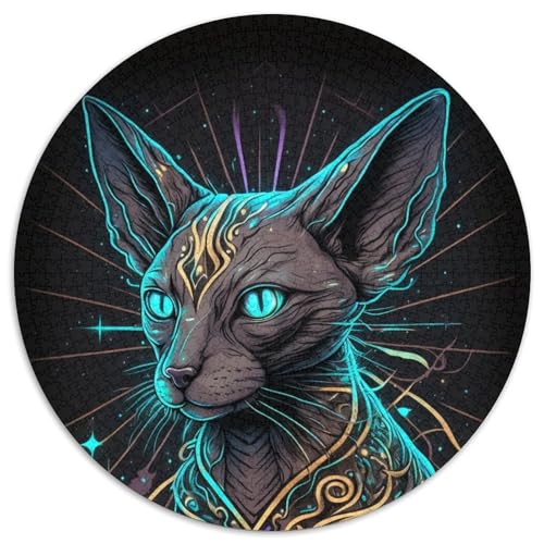 1000-teiliges Puzzle für Erwachsene, wunderschöne Dschungelkatze, anspruchsvolles Denkspiel für Teenager, unterhaltsames interaktives Spiel für die ganze Familie, 1000 Teile (67,5x67,5cm) von WGLINGX
