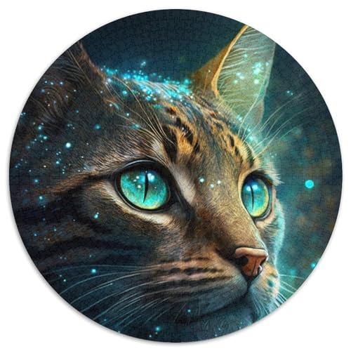1000-teiliges Puzzle für Erwachsene, wunderschöne Dschungelkatze, anspruchsvolles Denkspiel für Teenager, unterhaltsames interaktives Spiel für die ganze Familie, 1000 Teile (67,5x67,5cm) von WGLINGX