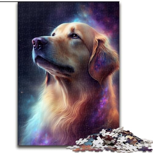 1000-teiliges Puzzle für Erwachsene,Galaxy Golden Retriever,Puzzles 1000 Teile für Erwachsene,Spielzeug,Geschenk,pädagogisches,intellektuelles,entspannendes Spaßspiel für die ganze Familie,26x38cm von WGLINGX