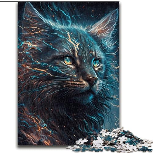 1000-teiliges Puzzle für Erwachsene,Maine-Coon-Katze,Puzzle 1000 Teile für Erwachsene,Spielzeug,Geschenk,pädagogisches,intellektuelles,entspannendes Spaßspiel für die ganze Familie,Größe 26x38cm von WGLINGX