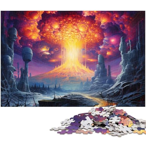 1000-teiliges Puzzle für Erwachsene,Psychedelisches Puzzle mit radioaktiver Energie anspruchsvolles Spiel,jedes Teil ist einzigartig–anspruchsvolles,unterhaltsames Spiel für die ganze Familie von WGLINGX