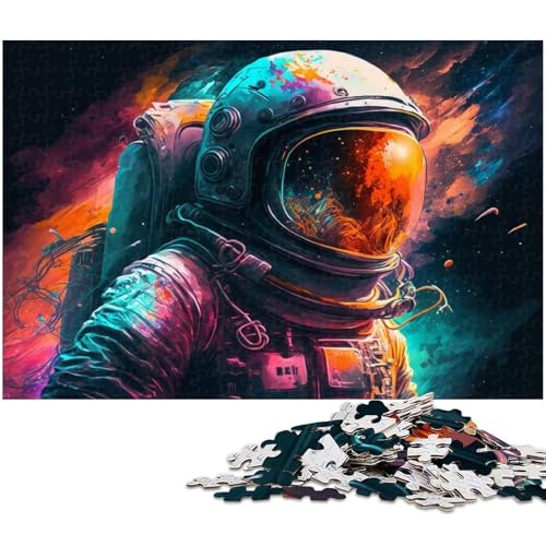 1000-teiliges Puzzle für Erwachsene,Weltraum-Astronauten-Erkundungs-Puzzle – anspruchsvolles Spiel,jedes Teil ist einzigartig – anspruchsvolles,unterhaltsames Spiel für die ganze Familie (38 x 26 cm) von WGLINGX