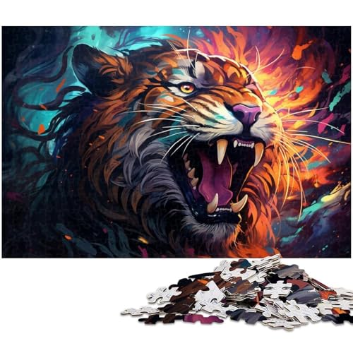 1000-teiliges Puzzle für Erwachsene,farbenfrohes psychedelisches Tiger-Puzzle – anspruchsvolles Spiel,jedes Teil ist einzigartig – anspruchsvolles,unterhaltsames Spiel für die ganze Familie 1000-teiliges Puzzle für Erwachsene,farbenfrohes psychedelisches Tiger-Puzzle – anspruchsvolles Spiel,jedes Teil ist einzigartig – anspruchsvolles,unterhaltsames Spiel für die ganze Familie von WGLINGX