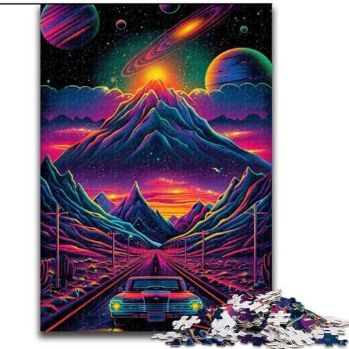 1000-teiliges Puzzle für Erwachsene „Cosmic Mountains Road“ – Puzzle für Erwachsene, anspruchsvolles Denkspiel für Teenager, perfekt als Heimdekoration oder Geschenk (Größe 50x75cm) von WGLINGX