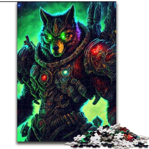 1000-teiliges Puzzle für Erwachsene „Cosmic Space Wolves“ – anspruchsvolles Denkspiel für Teenager, perfekt als Heimdekoration oder Geschenk (Größe 26x38cm) von WGLINGX