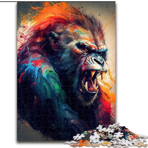 1000-teiliges Puzzle für Erwachsene „Der wütende AFFE“, Holzpuzzle, Spaß für die ganze Familie, Basteln, perfekt für Geburtstage, Feiertage, Größe 26x38cm 1000-teiliges Puzzle für Erwachsene „Der wütende AFFE“, Holzpuzzle, Spaß für die ganze Familie, Basteln, perfekt für Geburtstage, Feiertage, Größe 26x38cm von WGLINGX