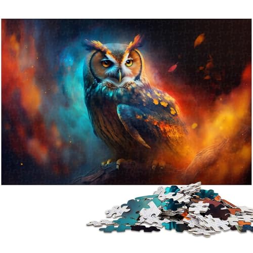 1000-teiliges Puzzle für Erwachsene „Eulennebel“ – anspruchsvolles Spiel, jedes Teil ist einzigartig – anspruchsvolles, unterhaltsames Spiel für die ganze Familie (Größe 50 x 75 cm) von WGLINGX