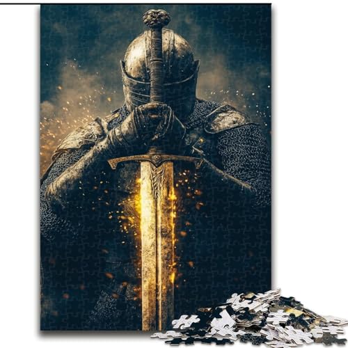 1000-teiliges Puzzle für Erwachsene „Geheimnisvoller Ritter“, Puzzle für Erwachsene, Heimdekoration und interaktives Familienspiel, (Größe 50x75cm) von WGLINGX