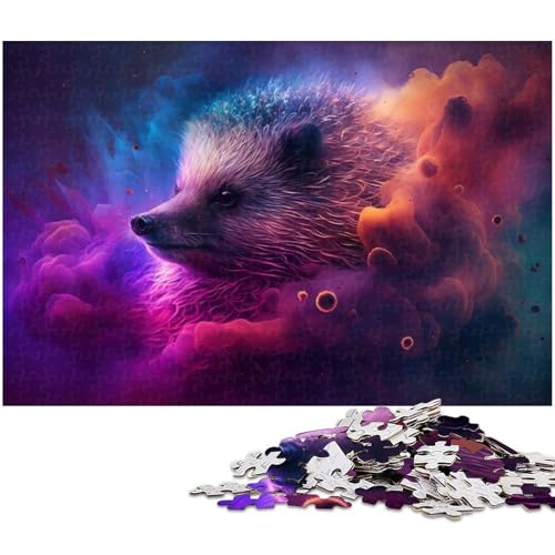 1000-teiliges Puzzle für Erwachsene „Igel-Nebel“-Puzzle – anspruchsvolles Spiel, jedes Teil ist einzigartig – anspruchsvolles, unterhaltsames Spiel für die ganze Familie (Größe 50 x 75 cm) von WGLINGX