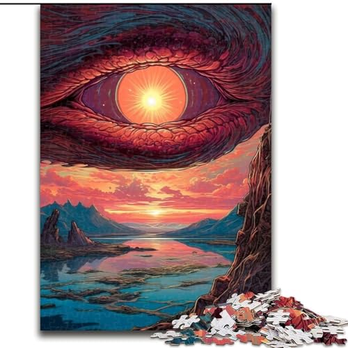 1000-teiliges Puzzle für Erwachsene „Im Auge des Drachen“,Puzzle 1000 Teile für Erwachsene,Spielzeug,Geschenk,pädagogisch wertvoll,intellektuell,entspannend,lustiges Familienspiel,Größe 50x75cm von WGLINGX