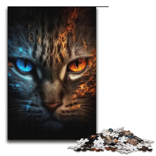 1000-teiliges Puzzle für Erwachsene „Lightning Cats“ – anspruchsvolles Spiel, jedes Teil ist einzigartig – anspruchsvolles, unterhaltsames Spiel für die ganze Familie (Größe 38 x 26 cm) von WGLINGX