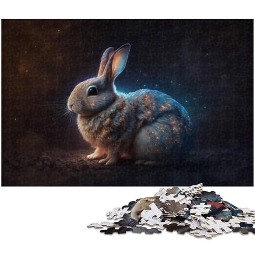 1000-teiliges Puzzle für Erwachsene „Magisches Kaninchen“-Puzzle – anspruchsvolles Spiel, jedes Teil ist einzigartig – anspruchsvolles, unterhaltsames Spiel für die ganze Familie (Größe 38 x 26 cm) von WGLINGX
