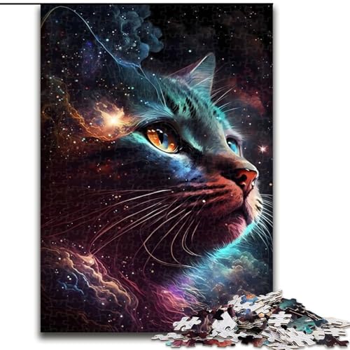 1000-teiliges Puzzle für Erwachsene „Meowt of This World“ aus Holz, herausfordernd und unterhaltsam, Familienaktivität, Größe 50x75cm 1000-teiliges Puzzle für Erwachsene „Meowt of This World“ aus Holz, herausfordernd und unterhaltsam, Familienaktivität, Größe 50x75cm von WGLINGX