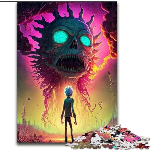 1000-teiliges Puzzle für Erwachsene „Monster World“-Puzzle für Erwachsene, 1000 Teile, Familie und Freunde, knifflige Herausforderung (Größe 26x38cm) von WGLINGX