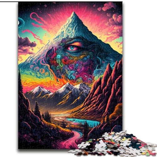 1000-teiliges Puzzle für Erwachsene „Psychedelic Valley“ 1000 Teile, anspruchsvolles Denkspiel für Teenager, perfekt als Heimdekoration oder Geschenk, Größe 26x38cm 1000-teiliges Puzzle für Erwachsene „Psychedelic Valley“ 1000 Teile, anspruchsvolles Denkspiel für Teenager, perfekt als Heimdekoration oder Geschenk, Größe 26x38cm von WGLINGX