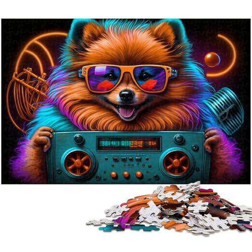 1000-teiliges Puzzle für Erwachsene „Radio Pomeranian“-Puzzle – anspruchsvolles Spiel, jedes Teil ist einzigartig – anspruchsvolles, unterhaltsames Spiel für die ganze Familie (Größe 38 x 26 cm) von WGLINGX