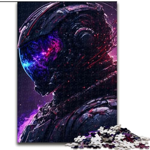 1000-teiliges Puzzle für Erwachsene „Schwarzer Helm im Weltraum“, 1000 Teile, anspruchsvolles Denkspiel für Teenager, perfekt als Heimdekoration oder Geschenk, Größe 26x38cm von WGLINGX