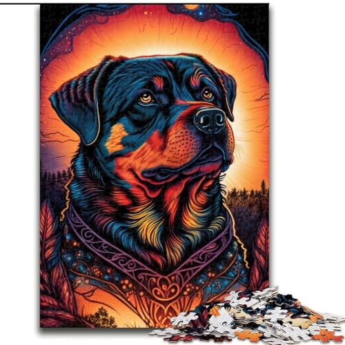 1000-teiliges Puzzle für Erwachsene im Rottweiler-Stil, Puzzles für Erwachsene, 1000 Teile, Lernspielzeug, Größe 26x38cm 1000-teiliges Puzzle für Erwachsene im Rottweiler-Stil, Puzzles für Erwachsene, 1000 Teile, Lernspielzeug, Größe 26x38cm von WGLINGX