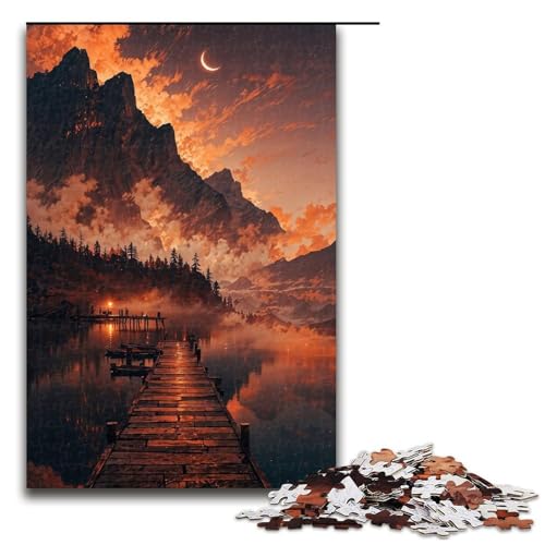1000-teiliges Puzzle für Erwachsene im japanischen Stil, Holzpuzzle, Spielzeug, Denkspiel (Größe 50 x 75 cm) von WGLINGX