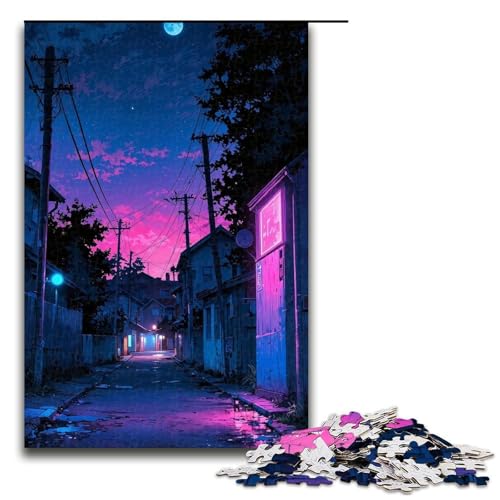1000-teiliges Puzzle für Erwachsene im japanischen Stil, Holzpuzzle, Spielzeug, Denkspiel (Größe 50 x 75 cm) von WGLINGX