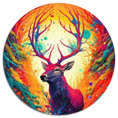 1000-teiliges Puzzle für Erwachsene mit Hirschmotiv, anspruchsvolles Denkspiel für Teenager, unterhaltsames interaktives Spiel für die ganze Familie, 1000 Teile (67,5x67,5cm) von WGLINGX