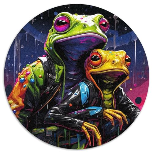 1000-teiliges Puzzle für Erwachsene mit Zwei Fröschen. Anspruchsvolles Denkspiel für Teenager, unterhaltsames interaktives Spiel für die ganze Familie. 1000 Teile (67,5x67,5cm) von WGLINGX