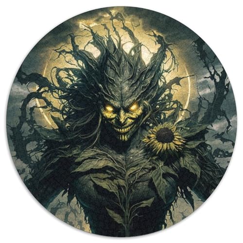1000-teiliges Puzzle für Erwachsene. Das Monster, 1000-teiliges rundes Puzzle, perfekt für Familienspaß, Partyspiele, Geburtstagspartygeschenke, 1000 Teile (67,5x67,5cm) von WGLINGX