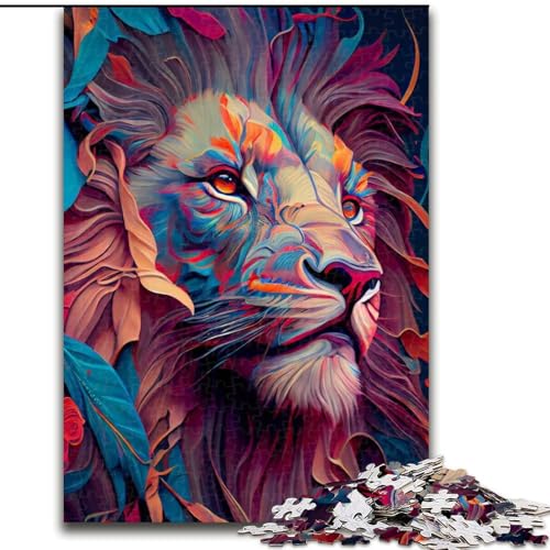 1000-teiliges Puzzle für Erwachsene. Der stolze Löwe. 1000-teiliges Puzzle Weihnachten oder Geburtstage. Größe 26x38cm von WGLINGX