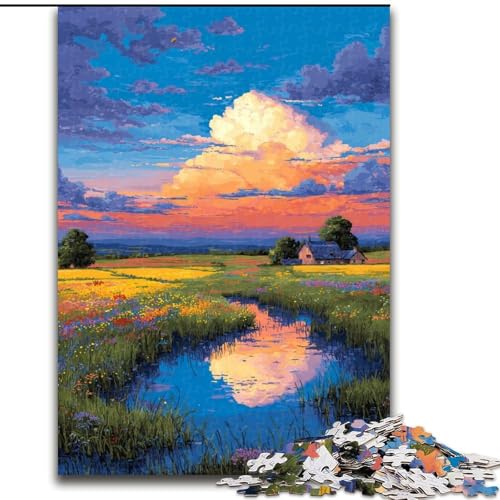 1000-teiliges Puzzle im japanischen Stil, 1000-teiliges Puzzle, Heimdekoration, Familienspaß, ab 14 Jahren (Größe 50x75cm) von WGLINGX