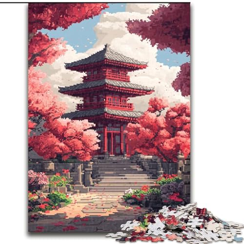 1000-teiliges Puzzle im japanischen Stil, 1000-teiliges Puzzle, interaktives Familienspiel, ideal für Teenager, Denksportaufgabe als Geschenk (Größe 50x75cm) von WGLINGX