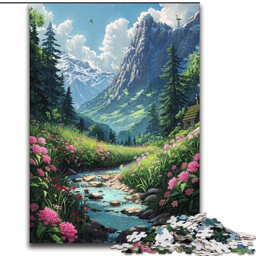 1000-teiliges Puzzle im japanischen Stil, 1000-teiliges Puzzle für Erwachsene, Lernspiele, schöne Dekoration (Größe 26x38cm) von WGLINGX