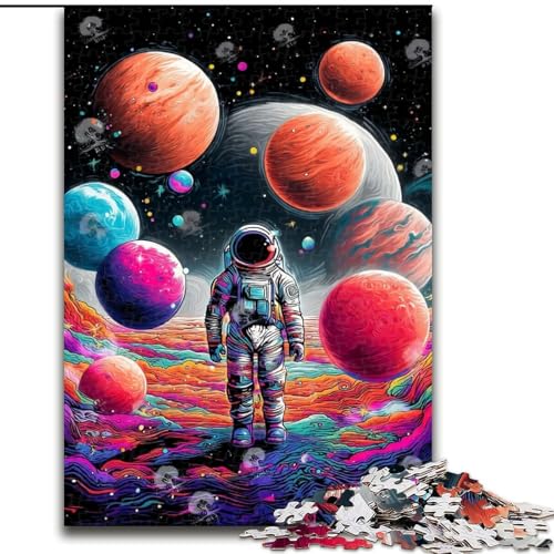 1000-teiliges Puzzle mit Astronautenmotiv, 1000 Teile für Erwachsene, anspruchsvolles Denkspiel für Teenager, Spaß für die ganze Familie, DIY-Geschenk zur Heimdekoration (Größe 50x75cm) von WGLINGX