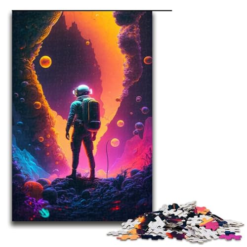 1000-teiliges Puzzle mit Astronautenmotiv, Holzpuzzle, Lernspielzeug, Familienspiele, 50 x 75 cm 1000-teiliges Puzzle mit Astronautenmotiv, Holzpuzzle, Lernspielzeug, Familienspiele, 50 x 75 cm von WGLINGX