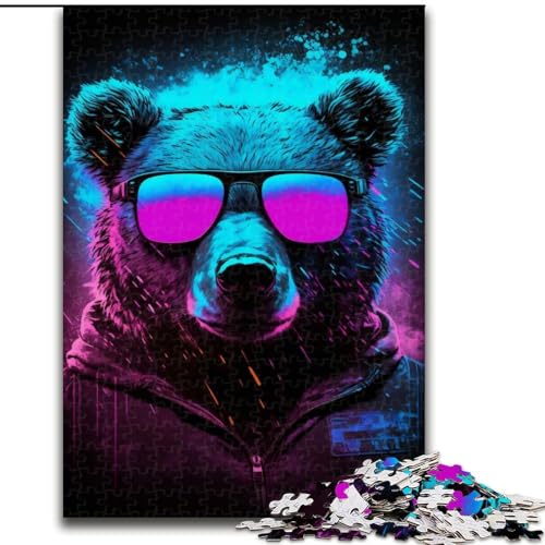 1000-teiliges Puzzle mit Bärenmotiv, 1000 Teile, anspruchsvolles Denkspiel für Jugendliche und Familien, Größe 50x75cm von WGLINGX