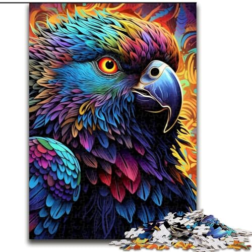 1000-teiliges Puzzle mit Buntem Papagei, 1000 Teile, Geburtstage, Feiertage, Weltraumparty-Dekorationen (Größe 26x38cm) von WGLINGX