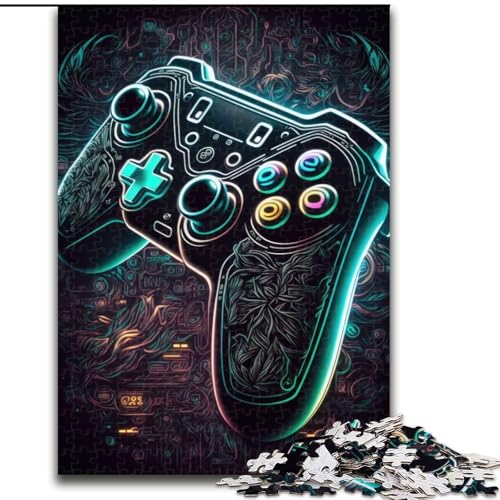 1000-teiliges Puzzle mit Gaming-Controller, 1000 Teile, anspruchsvolles Denkspiel für Teenager und Familien, Größe 26x38cm 1000-teiliges Puzzle mit Gaming-Controller, 1000 Teile, anspruchsvolles Denkspiel für Teenager und Familien, Größe 26x38cm von WGLINGX
